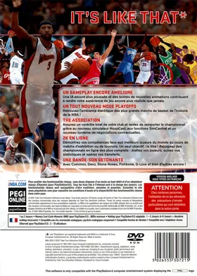 NBA 2K8 box cover back